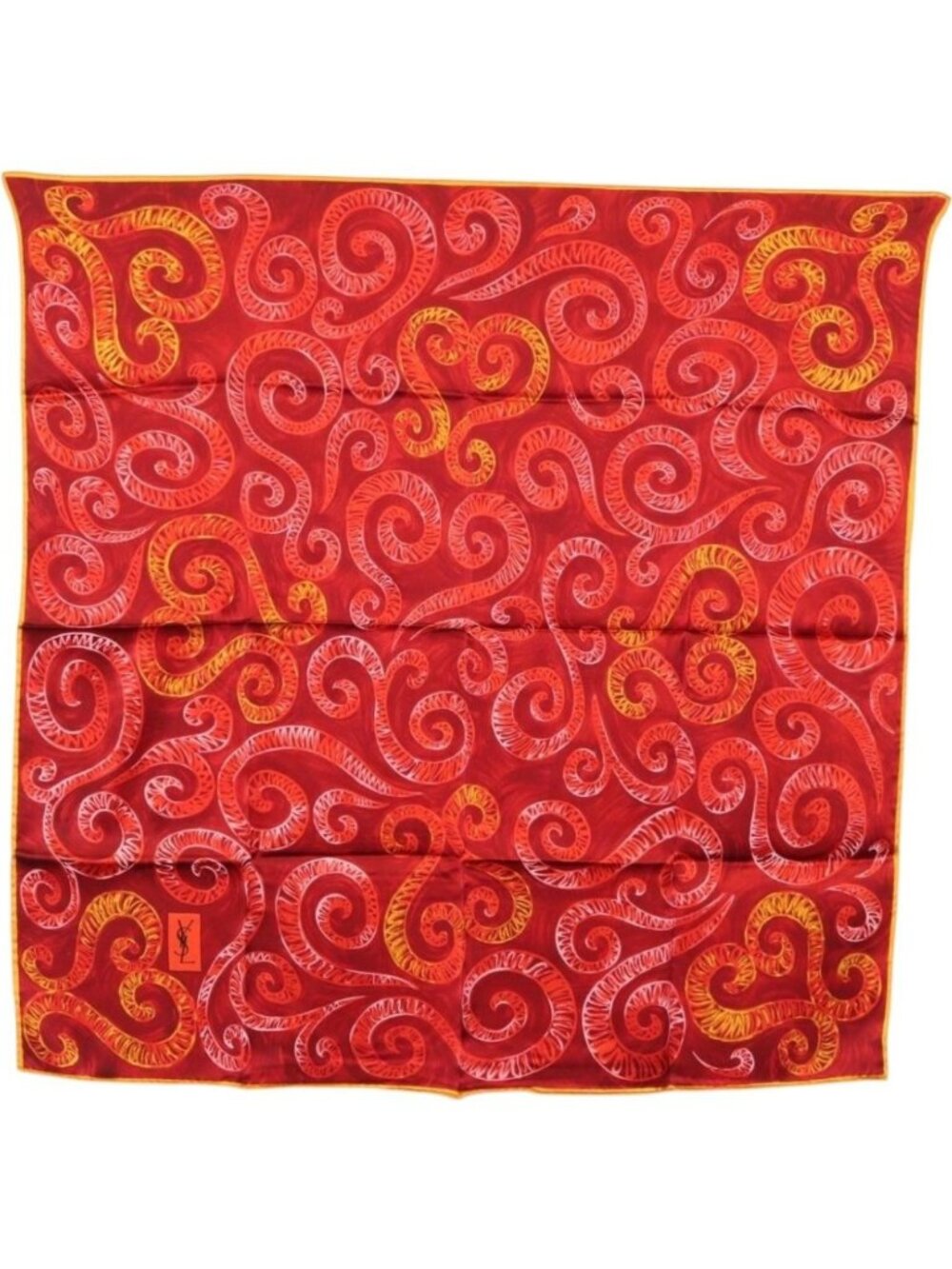 SAINT LAURENT Scarf Silk Red